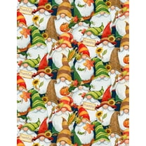 Wilmington Prints Gnome-kin Patch 100% Cotton Fall Autumn Thanksgiving