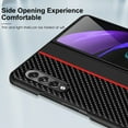 thumbnail image 4 of SaniMore Case for Samsung Galaxy Z Fold 4 7.6" 2022, Carbon Fibre Back Slim Shcokproof Anti-scratch 360°All-around Protective Drop Resistant Case for Samsung Galaxy Z Fold 4 7.6" 2022, Blue, 4 of 5