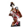 thumbnail image 4 of Muñeca kimono de geisha japonesa, adorno de escritorio de 12 pulgadas, artesanías étnicas populares Tambor, 4 of 9