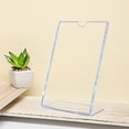 thumbnail image 2 of WESIEVYA 5Pcs Clear Acrylic L Shape Display Stand for Desktop Menu and Photos, 2 of 8