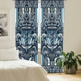 thumbnail image 3 of Ambesonne Anchor Curtains 2 Panel Set, Nautical Traditional Hook, Pair of - 28" x 63", Sea Blue White Dark Grey, 3 of 4