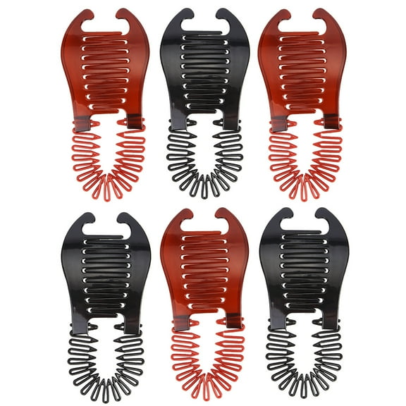 BESTYASH 6Pcs Banana Clips for Thick Hair Plastic Interlocking Hair Clip Claw Durable Assorted Colors