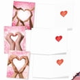 thumbnail image 4 of The Best Card Company 20 Assorted Valentine's Day Notecards Boxed Set 4 x 5.12 Inch with Envelopes (10 Designs, 2 Each) Loving Hands AM10434VDG-B2x10, 4 of 6