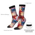 thumbnail image 4 of Hirioo Hawaiian Style Pattern Adult Middle Tube Socks Breathable Sock Non-Pilling,Contrasting Color Design, 4 of 6