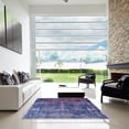 thumbnail image 6 of Ahgly Company Indoor Rectangle Mid-Century Modern Blue Oriental Area Rugs, 2' x 4', 6 of 6