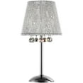 thumbnail image 2 of 27.5" Tall Metal Table Lamp "Dreamer" with Silver finish and Crystal Accents, Silver Shade, 2 of 2