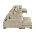 thumbnail image 3 of Lexicon Corydon Microfiber 4-Piece Modular Sectional with Chaise in Brown, 3 of 6
