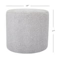 thumbnail image 3 of Wovenbyrd Round Pouf Ottoman with Foam Core, Gray – Perfect for Living Room or Bedroom, 3 of 6