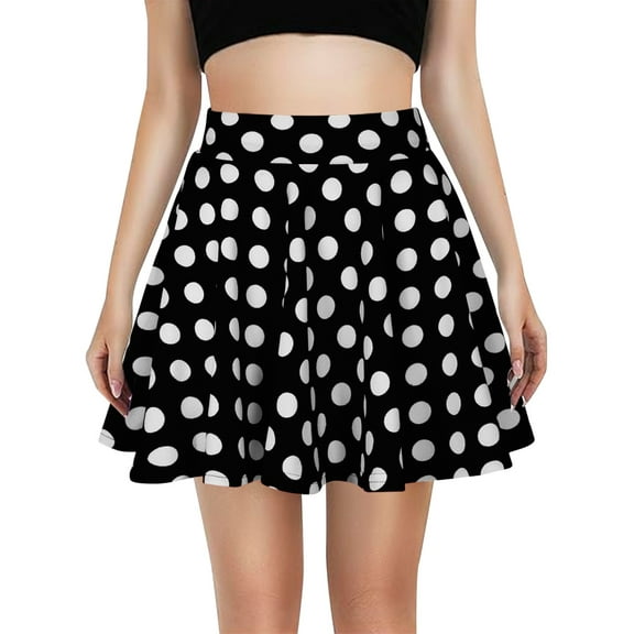 Clearance! Delayuji Womens Casual Pants Basic Versatile Stretchy Flared Casual Skirt L Black