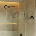 thumbnail image 4 of Voltaire 24 x 58 Frameless Pivot 3/8 in. (10mm) Ultra Clear Tempered Glass Tub Door with Black Matte Hardware, 4 of 6