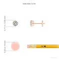 thumbnail image 4 of ANGARA Natural Basket-Set Diamond Stud Earrings in 14K Rose Gold for Women (Size-3.2mm| Color-K| Clarity-I3) | April Birthstone, Anniversary, Jewelry Gift for Women | Natural Diamond Earrings, 4 of 9