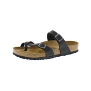 Birkenstock Womens Mayari Oiled Leather Sandal, Black, 6 W / 4 M US