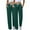 Blackish Green, variant on Women's High Waisted Wide Leg Jeans Button Decorated Casual Stretchy Demin Pants with Pockets 2 Piece Women's Casual Sport Pants