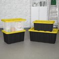 thumbnail image 4 of Sterilite 64L Industrial Tote, Black/Yellow, 6 Pk, 4 of 7