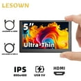 thumbnail image 1 of LESOWN mini Petit Moniteur 5 Pouces IPS 800x480 Écran HDMI 5V Alimenté par USB Compact Petit Écran Moniteur Portable pour Ordinateur Raspberry PI PC Caméra Noir, 1 of 9