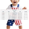 thumbnail image 3 of ATOGUTA Boys Short Overalls Kids Summer Straps 4th of July Jumpsuits Jeans Shortalls Size 1T-5T, Red, 3 of 6