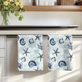 thumbnail image 7 of Blue Conch Coastal Kitchen Towels Set of 3, Nautical Summer Starfish Coral Shell Absorbent Dish Towels for Kitchen, Microfiber Hand Towel, Quick Drying Tea Towel for Cleaning Decorative Dishcloths, 7 of 7