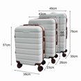 thumbnail image 4 of Fiabour 3 Pcs/Set Suitcase Set Different Sizes Large Hard Shell Spinner Wheel TSA Lock 20/24/28 Inch Luggage Suitcase,White, 4 of 12