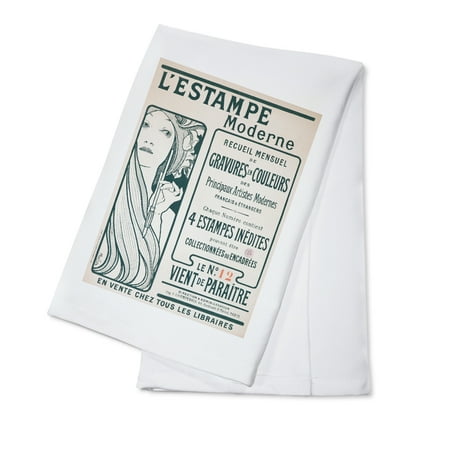 

L Estampe Modern Vintage Poster (artist: Mucha Alphonse) France c. 1898 (100% Cotton Kitchen Towel)