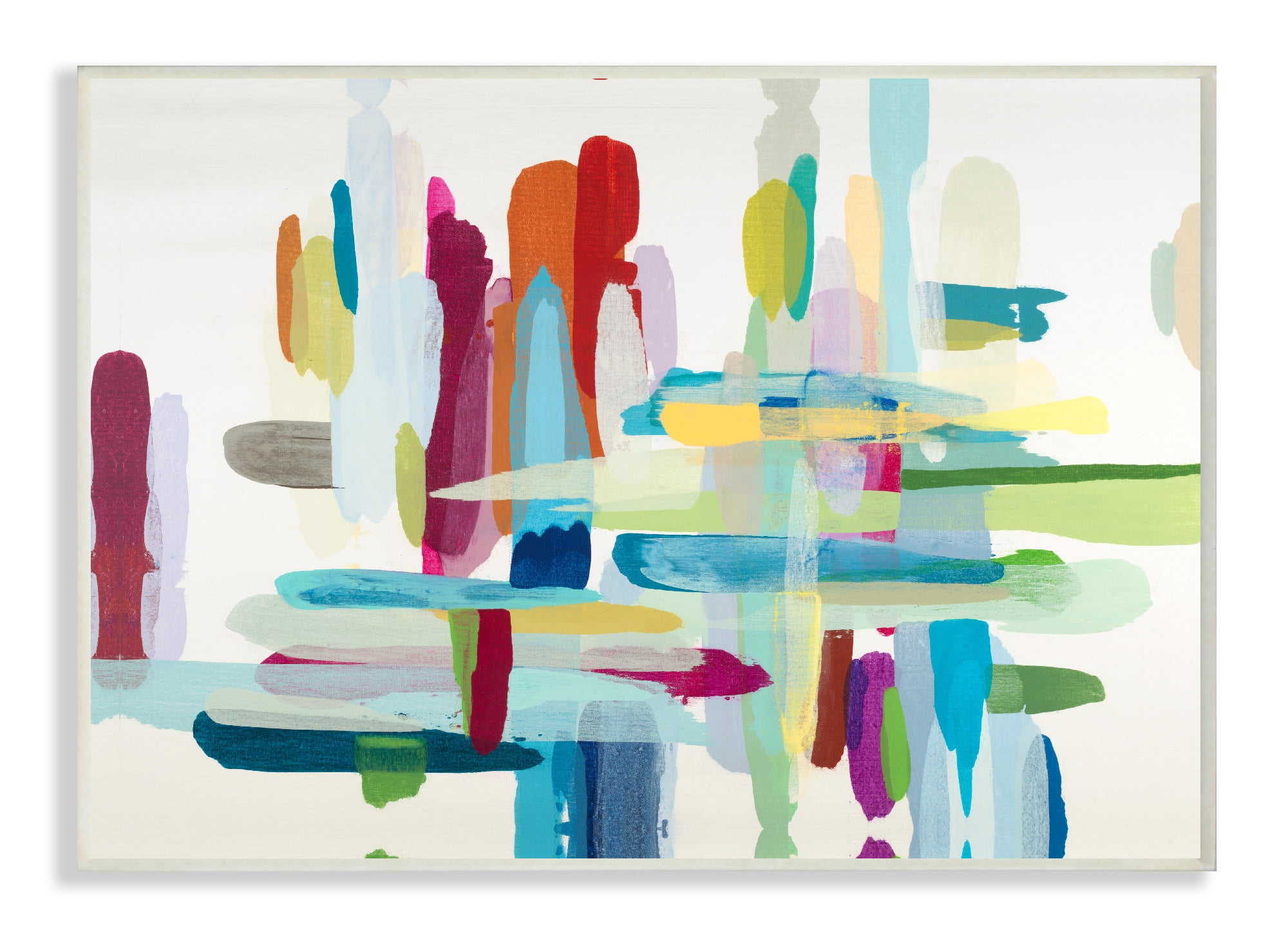 The Stupell Home Decor Collection Colorful Cross Hatch Abstraction Wall