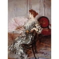 thumbnail image 2 of Giovanni Boldini 14x18 Gold Ornate Wood Frame and Double Matted Museum Art Print Titled - Portrait of Madame Torri, Dancer at the Opera (1900), 2 of 4