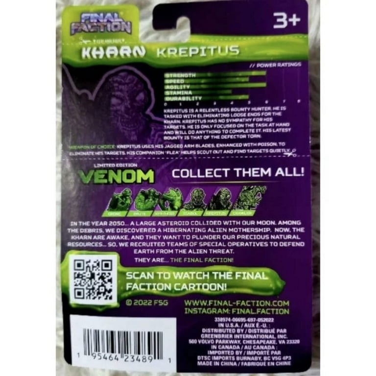 Final Faction Limited Edition Venom Bounty Hunter Krepitus