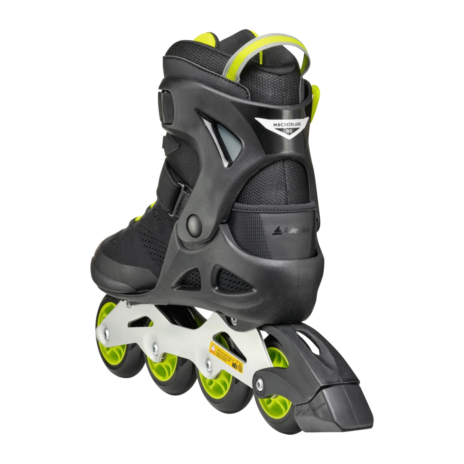 ROLLERBLADE Adult Male Macroblade 80 Inline Skates, Color: Black/Lime, Size: 10/10.5