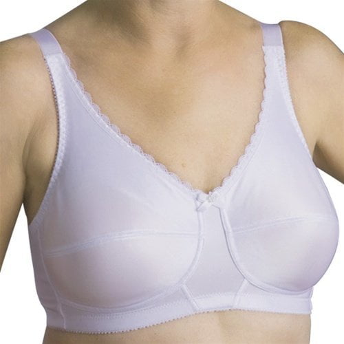 Nearly Me Women's Postsurgical Satin Cup Bra 44A Black 
