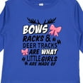 thumbnail image 4 of Inktastic Hunting Season Bows Racks & Deer Tracks Girls Long Sleeve Toddler T-Shirt, 4 of 5