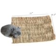 thumbnail image 2 of Estera de hierba tejida para cama de animales pequeños, nido de conejo, juguete para masticar, cama de juguete para conejillos de indias, loros, conejos, hámsteres, ratas, paquete de 3, 3, 2 of 8