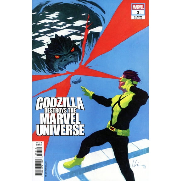 Godzilla Destroys the Marvel Universe #3E VF ; Marvel Comic Book
