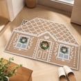 thumbnail image 4 of Gingerbread House Christmas Bathroom Rug, Non Slip Absorbent Xmas Bath Mat, Farmhouse Gingerbread Christmas Bathroom Decor for Bathtub Bedroom Shower, 16" x 24", 4 of 8