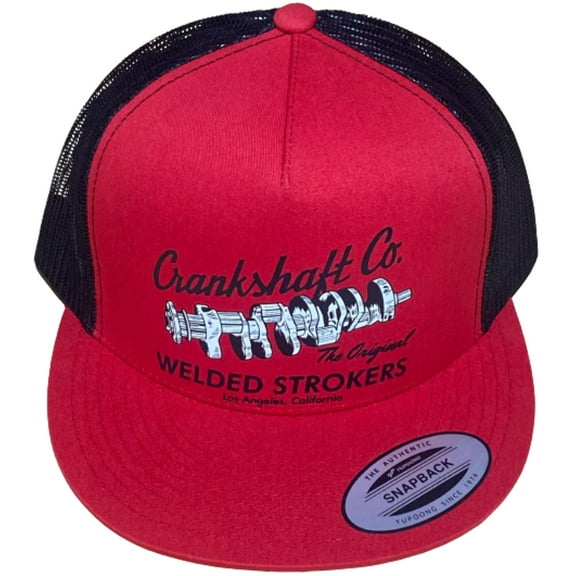 Crankshaft Co. Welded Strokers Trucker Hat Flat Bill 3 Colors Available Hot Rods Drag Racing