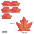 thumbnail image 3 of YIKA Halloween Decoration 50Pcs Fall Artificial Maple Leaves Fake Fall Maple Leaves For Thanksgiving Halloween Faux Autumns Maple Leaves For Wedding Party Harvests Season Halloween Ornaments, 3 of 6