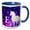 Blue/White, variant on 3drose, Letter E Monogram Unicorn Purple Space Stars Personalized Initial E, 11oz Magic Transforming Mug
