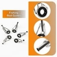 thumbnail image 5 of 5pcs Fishing Rod Tip Repair Kit 0.118" Dia Fishing Rod Guides Eyelets Repair Kit Metal Rod Tip Guide Rings Replacement Silver Tone Black, 5 of 7