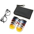 thumbnail image 1 of Maytalsory Hommes Femmes Pince Magnétique pour Lunettes de Soleil Anti-Adsorption Colorée Pièce Suspendue Éblouissement Conduite Lunettes de Vue Lunettes Hommes Ronde Pince pour Lunettes, 1 of 6