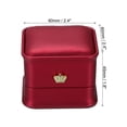 thumbnail image 2 of Uxcell Velvet Ring Box, 2 Pack Wedding Ring Box Vintage Jewelry Holder for Engagement Style 4, Red, 2 of 6