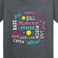 thumbnail image 4 of Inktastic Softball Word Salad with Softball and Hearts Youth T-Shirt, 4 of 5