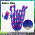 thumbnail image 2 of Unique Bargains 2pcs Large Aquarium Plastic Plants Big Aquarium Plastic Plants for Fish Tanks Decor 21.26" Height Purple, 2 of 6