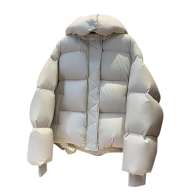 NJDVHB Parka d'Hiver à Manches Longues pour Femmes, Veste Décontractée à Fermeture Éclair Chaude et à Manches Longues