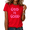 1-Red, variant on Women's Bold Pink Bubble Text T-Shirts Crewneck Short Sleeve Retro Graffiti Print Tees Trendy Graphic Statement Tops