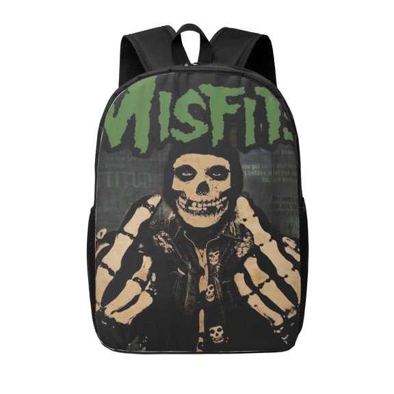 Misfits Backpack Fashion Travel Backpack Laptop Backpack 17 Inch Simple Backpack