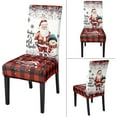 thumbnail image 3 of Touchbetter Christmas Chair Covers Set of 4,High Stretch Removable Washable Chair Seat Protector Cover for Christmas Decoration-Christmas Theme Decor with Santa Claus (Snowmanbaby), 3 of 8