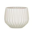 thumbnail image 1 of Matte White Adelaide Patterned Planter, 1 of 1