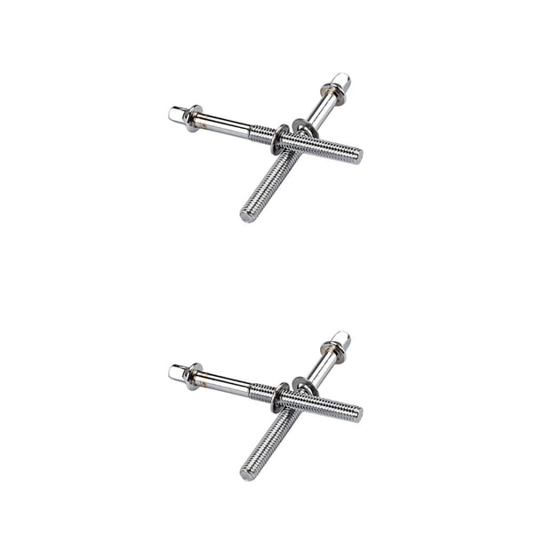 Wosthever 2 Pieces Professional Practical Drum Screws Wear-resistant Metal Drum Tension Percussion Lightweight Instrument Key-Screw Rods Como se muestra 2Conjunto
