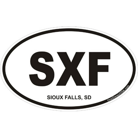 3.8 Inch Sioux Falls South Dakota Oval Decal