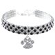 thumbnail image 5 of Collar para mascotas con diamantes, colgante elástico ajustable en forma de corazón, collar para mascotas pequeño (negro), 5 of 5