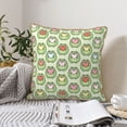 thumbnail image 6 of KLL Cute Chubby Frog Decorative Throw Pillow Covers Velvet Soft for Couch Sofa Bedroom Living Room Outdoor - 20"x20", 6 of 8