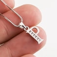 thumbnail image 2 of Personalized 26 Letter Alphabet Pendant Necklace Charms, Cubic Zirconia, S925 Sterling Silver, 2 of 6